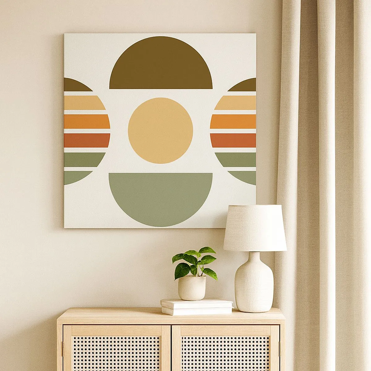 Schilderen op canvas - In aardetinten - 30x30 cm