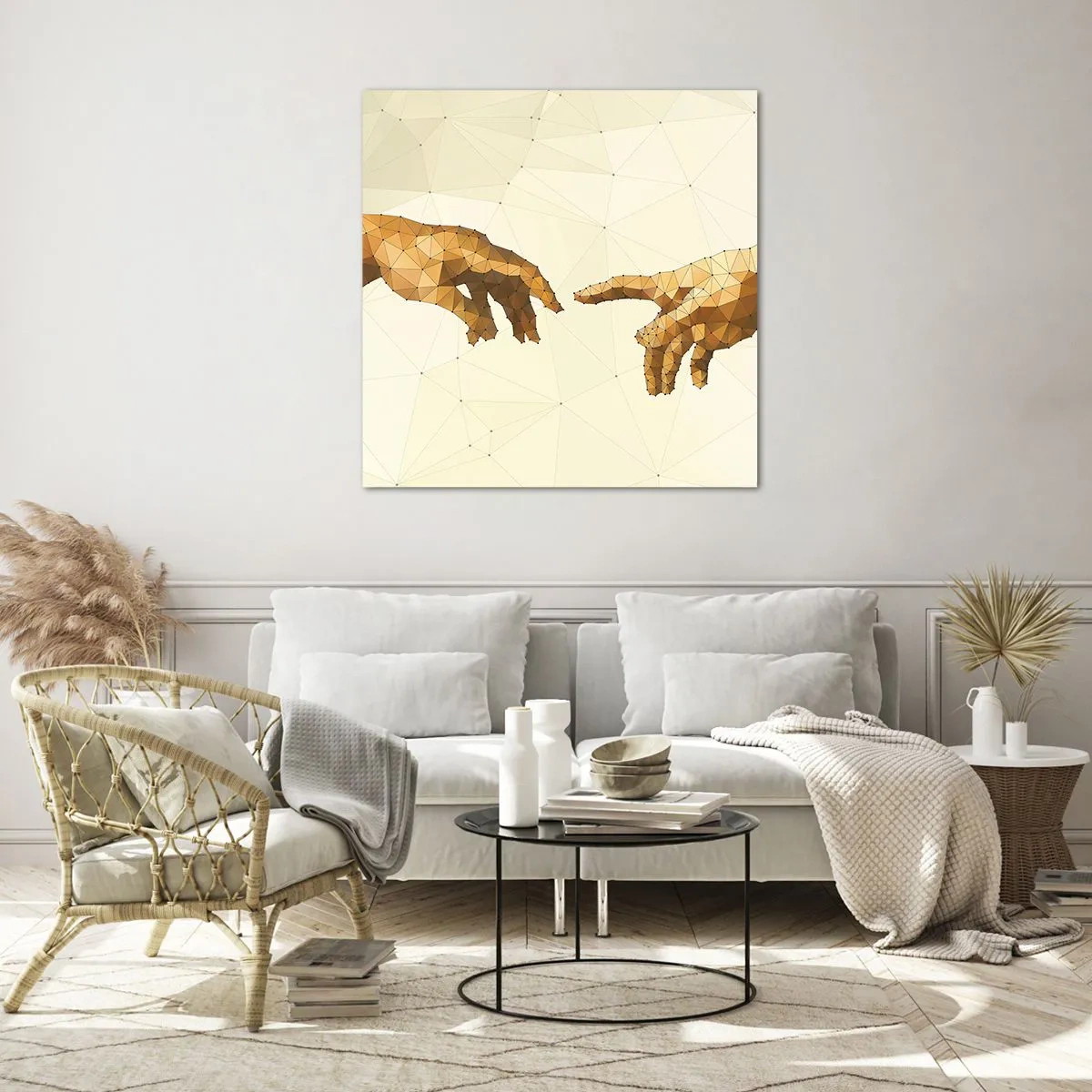 Schilderen op glas - Goddelijke geometrie - 60x60 cm