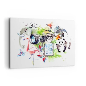 Schilderen op canvas - In de lens van een reiziger - 100x70 cm