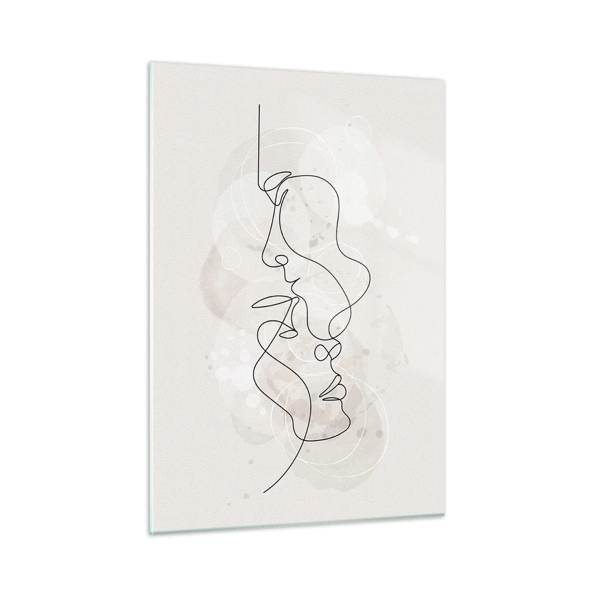 Schilderen op glas - Verstrikt in een omhelzing - 50x70 cm
