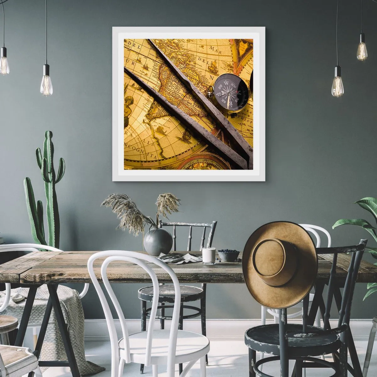 Poster in een witte lijst - Waar zijn deze schatten? - 40x40 cm