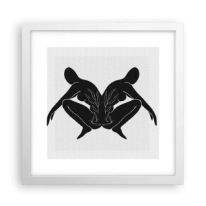 Poster in een witte lijst - Een gemeenschappelijke ziel - 30x30 cm