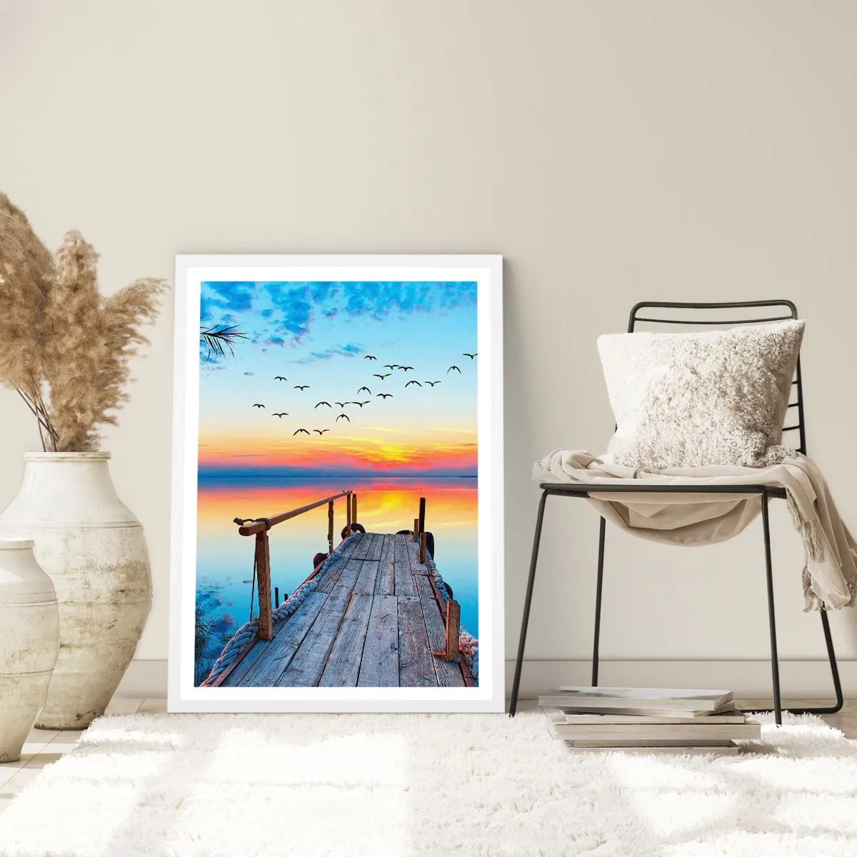 Poster in een witte lijst - Het is tijd om terug te gaan... - 50x70 cm