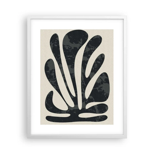 Poster in een witte lijst - Meervingerige abstractie - 40x50 cm