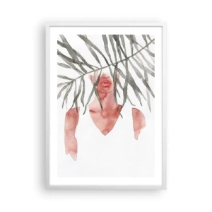 Poster in een witte lijst - Vrouwe van de tropen - 50x70 cm