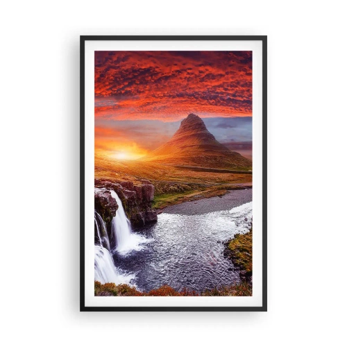 Poster in een zwarte lijst - Een zicht op Midden-aarde - 61x91 cm