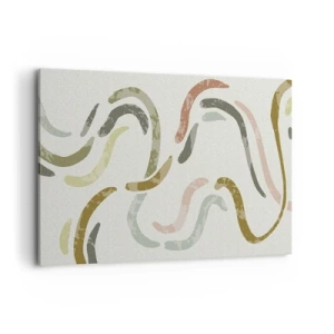 Schilderen op canvas - Een vrolijke dans van abstractie - 120x80 cm