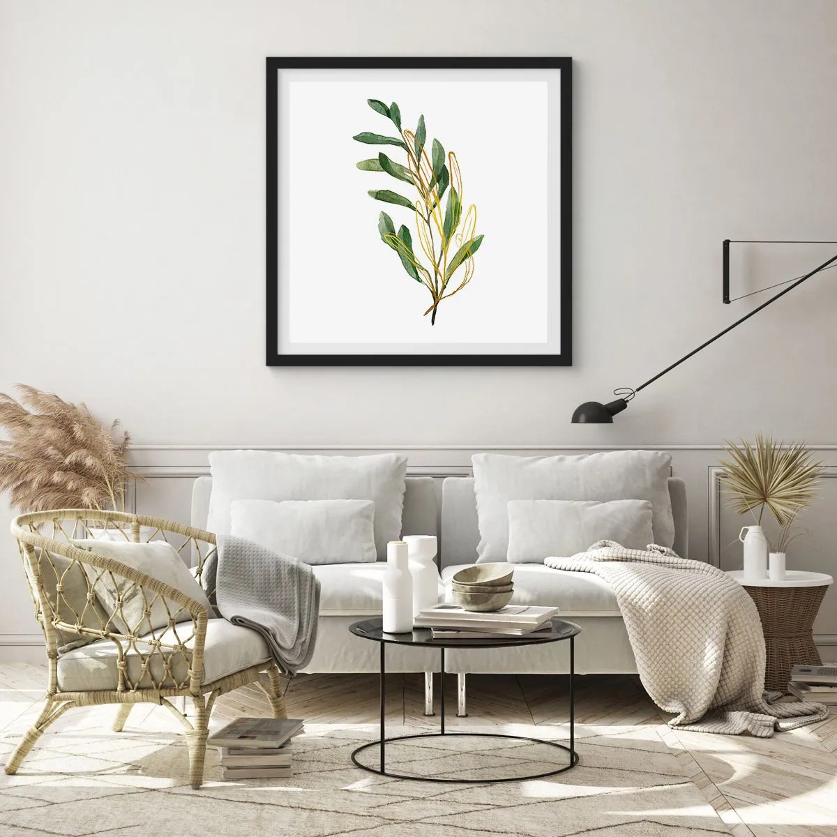 Poster in een zwarte lijst - Alles wat goed is - 30x30 cm