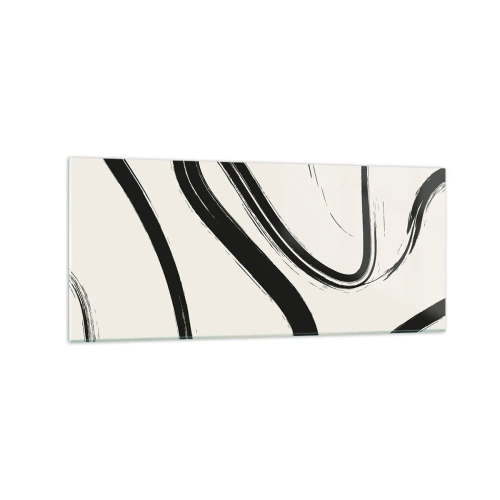 Schilderen op glas - Zwart-wit eigenzinnigheid - 120x50 cm