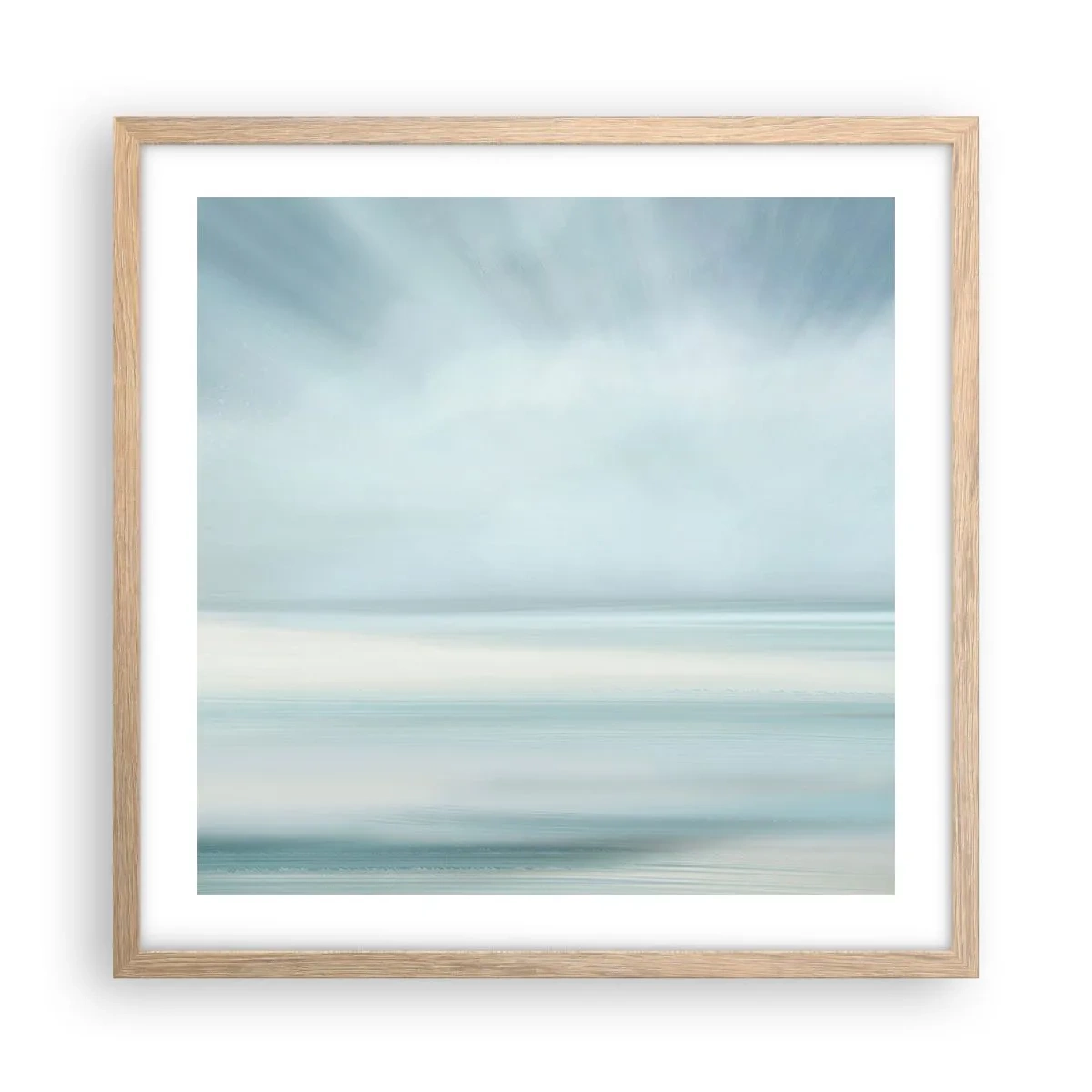 Een poster in een licht eiken lijst - Vrede tot aan de horizon - 50x50 cm