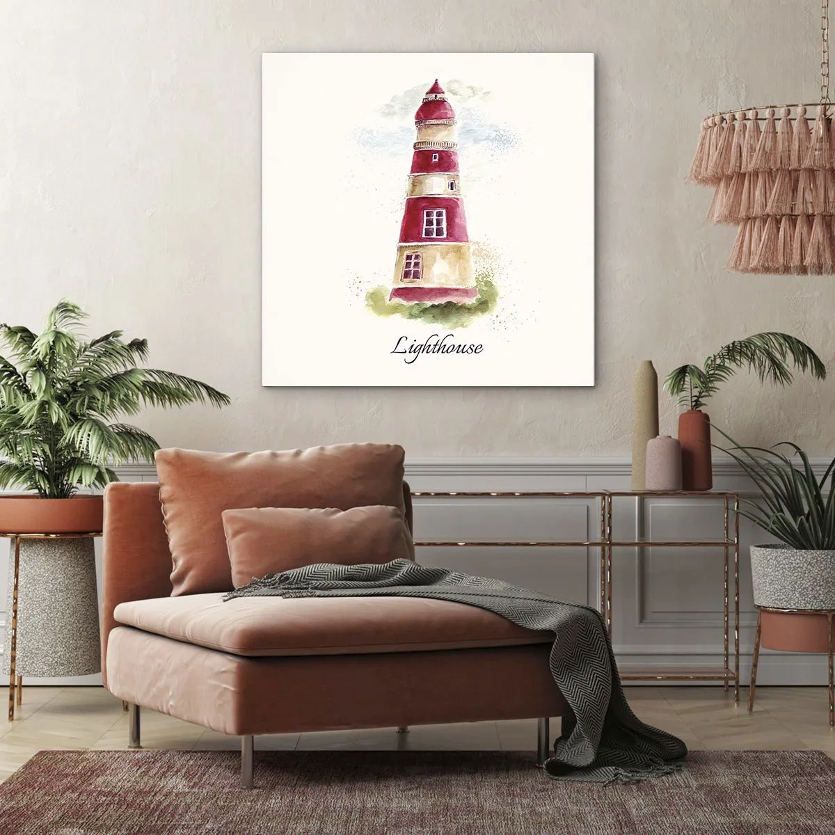 Schilderen op canvas - Er is altijd goed weer in de buurt - 60x60 cm