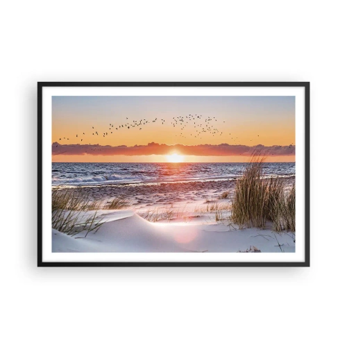 Poster in een zwarte lijst - Horizontaal landschap - 91x61 cm