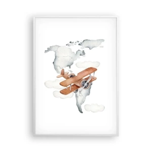 Poster in een witte lijst - In een pioniersgeest - 70x100 cm