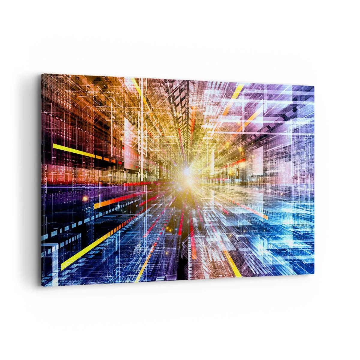 Schilderen op canvas - Lichtgevende gang - 100x70 cm