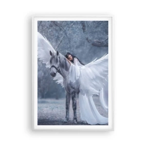 Poster in een witte lijst - Een geïnspireerd moment - 70x100 cm
