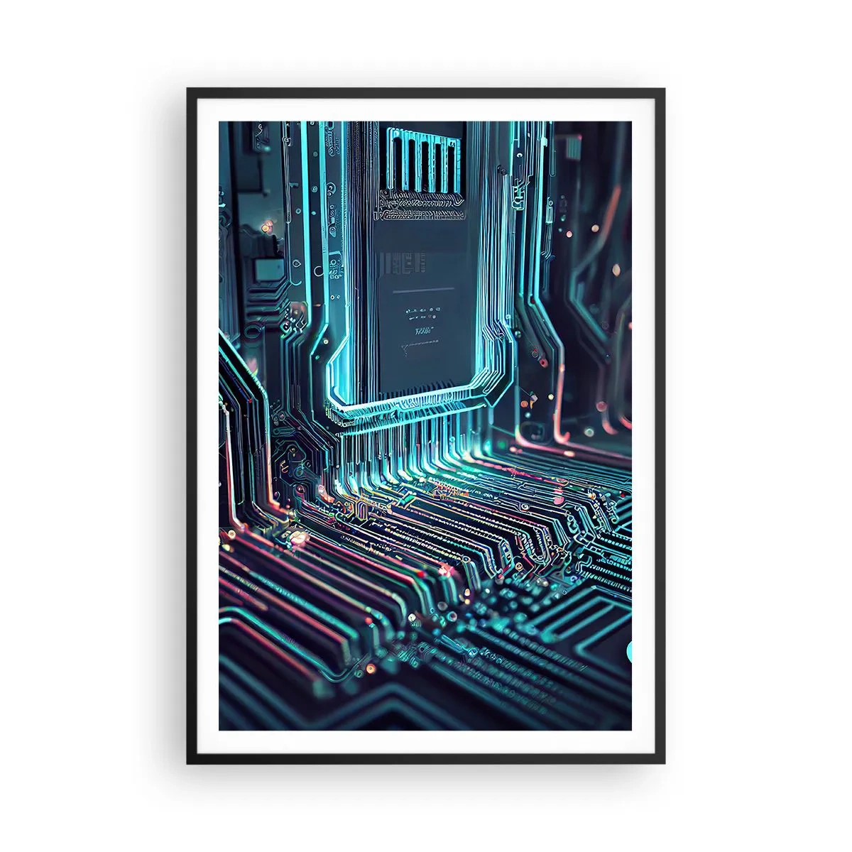 Poster in een zwarte lijst - Ik ben aan het denken… - 70x100 cm