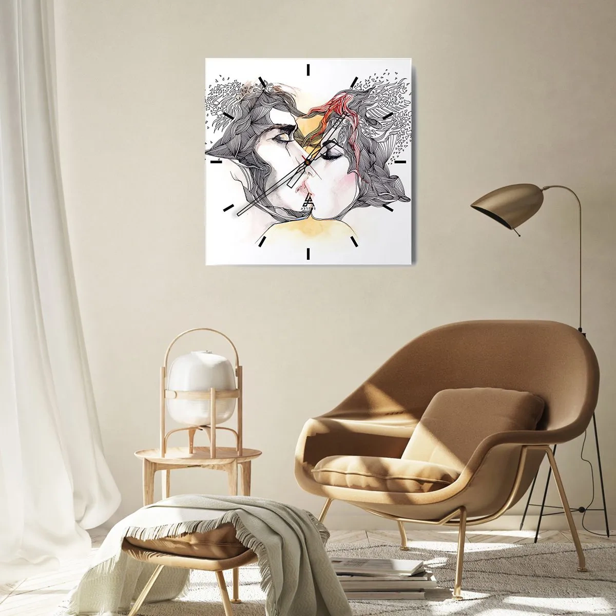 Wandklok - Klok - De wereld bestaat niet - 30x30 cm