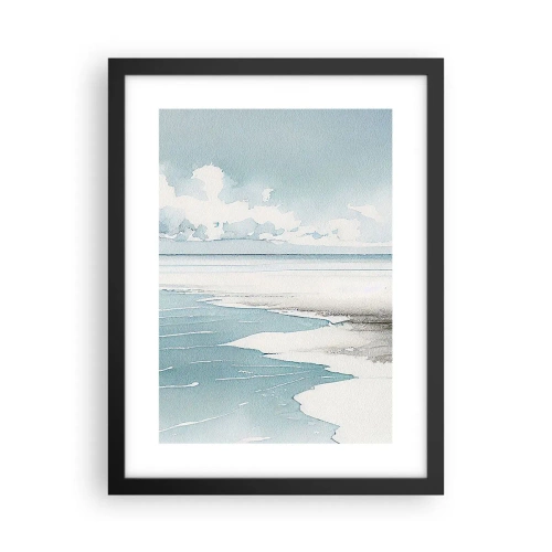 Poster in een zwarte lijst - Zachte vloed - 30x40 cm