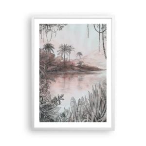 Poster in een witte lijst - Een 19e-eeuws ontdekkingsdagboek - 50x70 cm