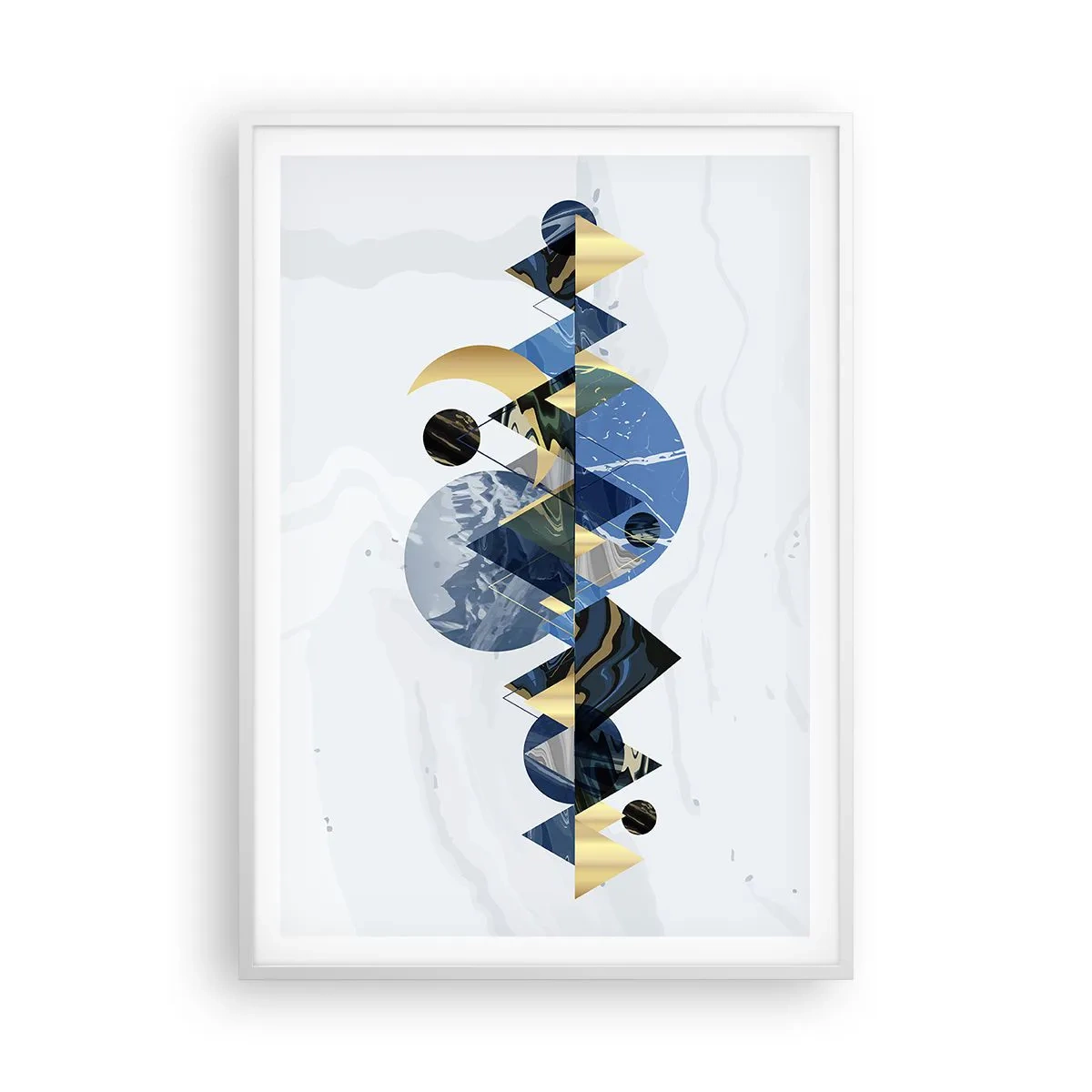 Poster in een witte lijst - Geometrisch landschap - 70x100 cm