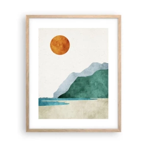 Een poster in een licht eiken lijst - Landschap zoals het hoort te zijn - 40x50 cm