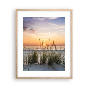 Een poster in een licht eiken lijst - Kijk, denk, voel - 40x50 cm