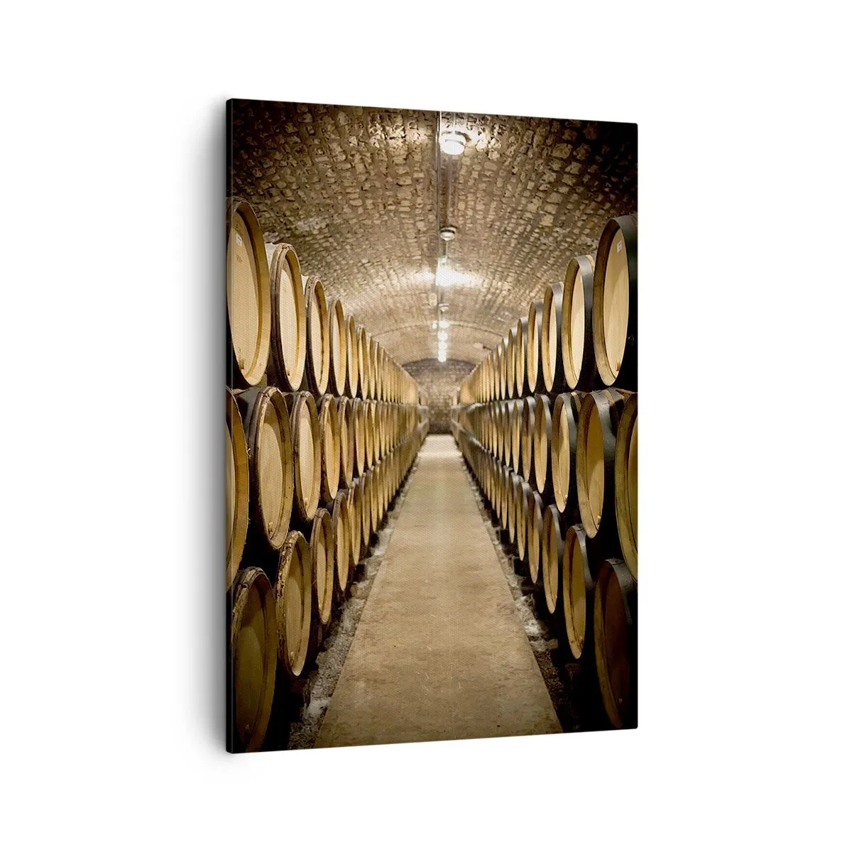 Schilderen op canvas - In een bakstenen kelder - 50x70 cm