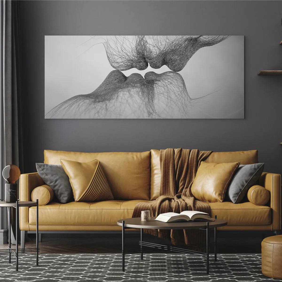 Schilderen op glas - Kus van de wind - 120x50 cm