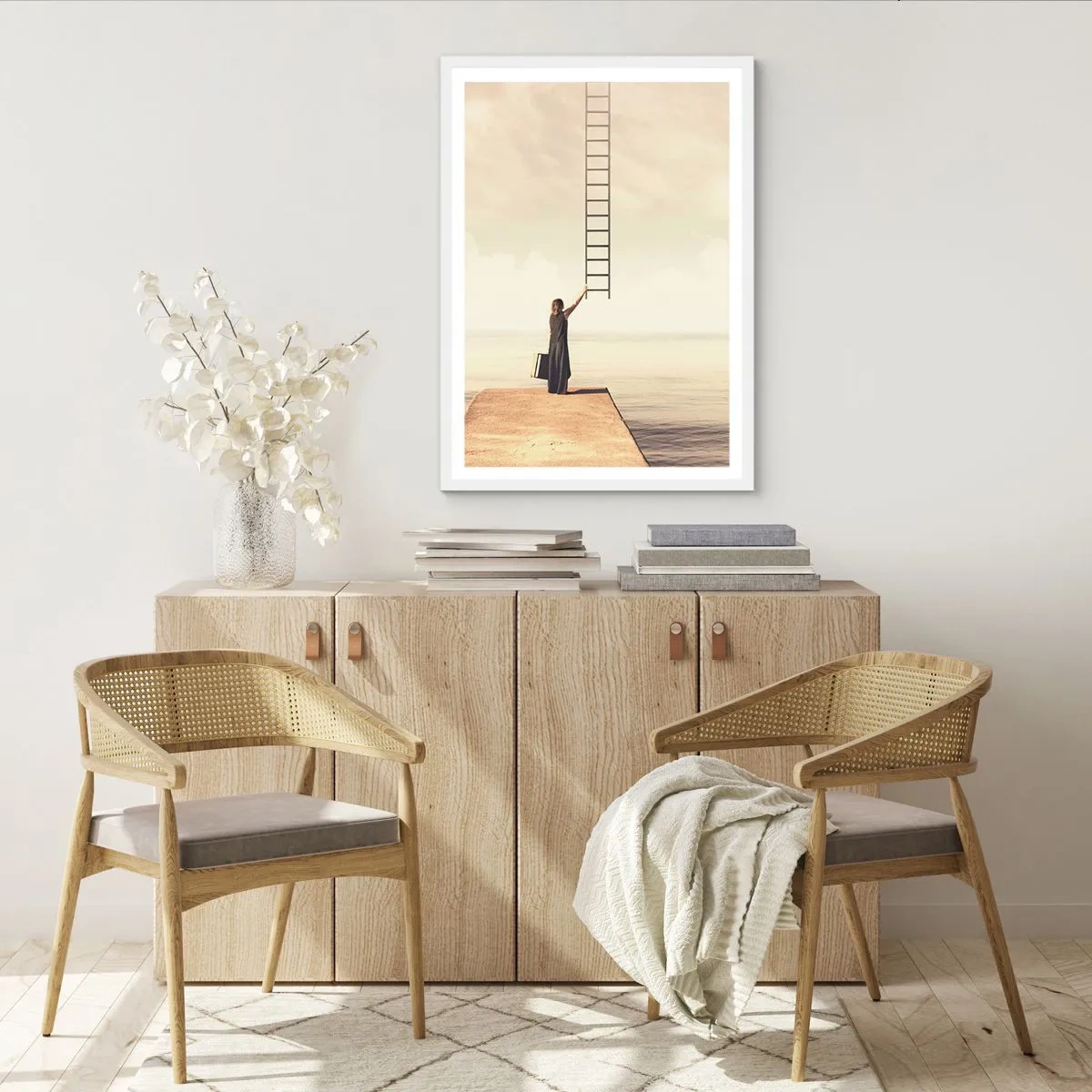 Poster in een witte lijst - Een magische reis - 30x40 cm