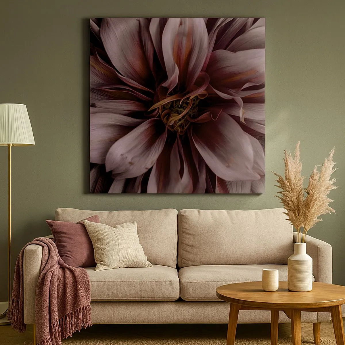 Schilderen op canvas - Een bloemenhart - 30x30 cm