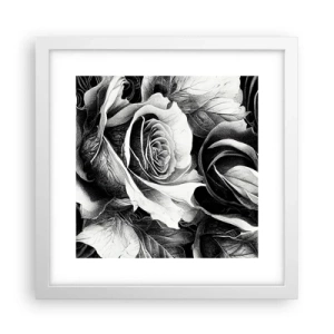 Poster in een witte lijst - Altijd een koningin - 30x30 cm