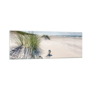 Schilderen op glas - De mooiste zandstrand? Oostzee-strand - 90x30 cm