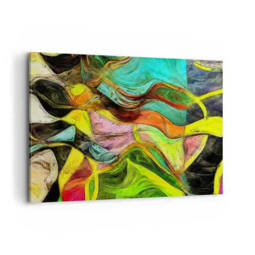 Schilderen op canvas - Beweging is leven - 100x70 cm