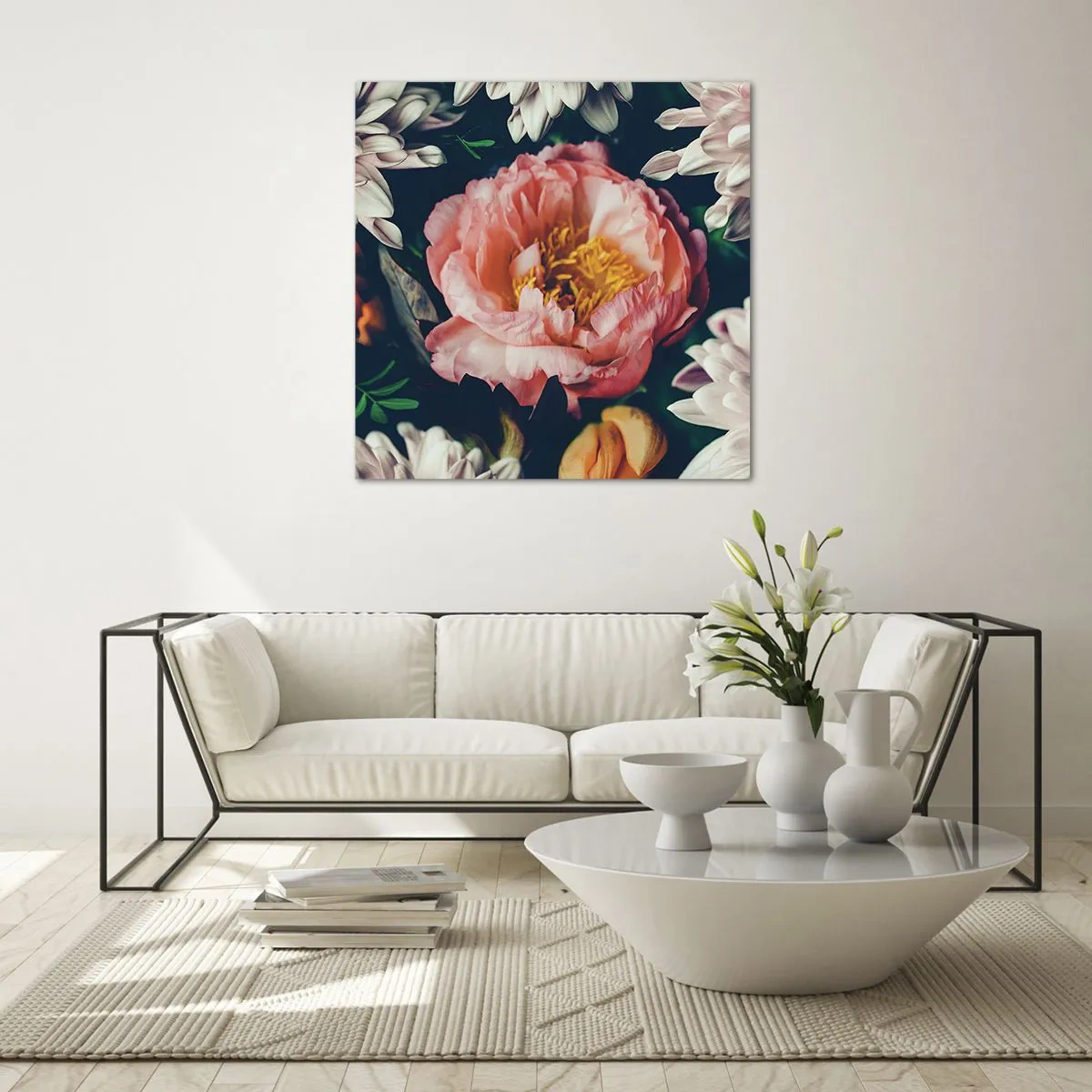 Schilderen op glas - Met barokke pracht - 70x70 cm