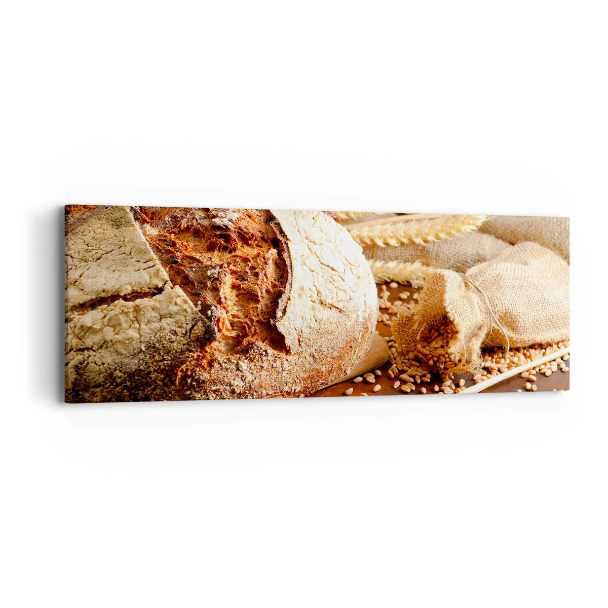 Schilderen op canvas - Smakelijk, geurig, knapperig - 90x30 cm