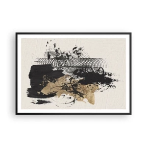 Poster in een zwarte lijst - Compositie met passie - 100x70 cm