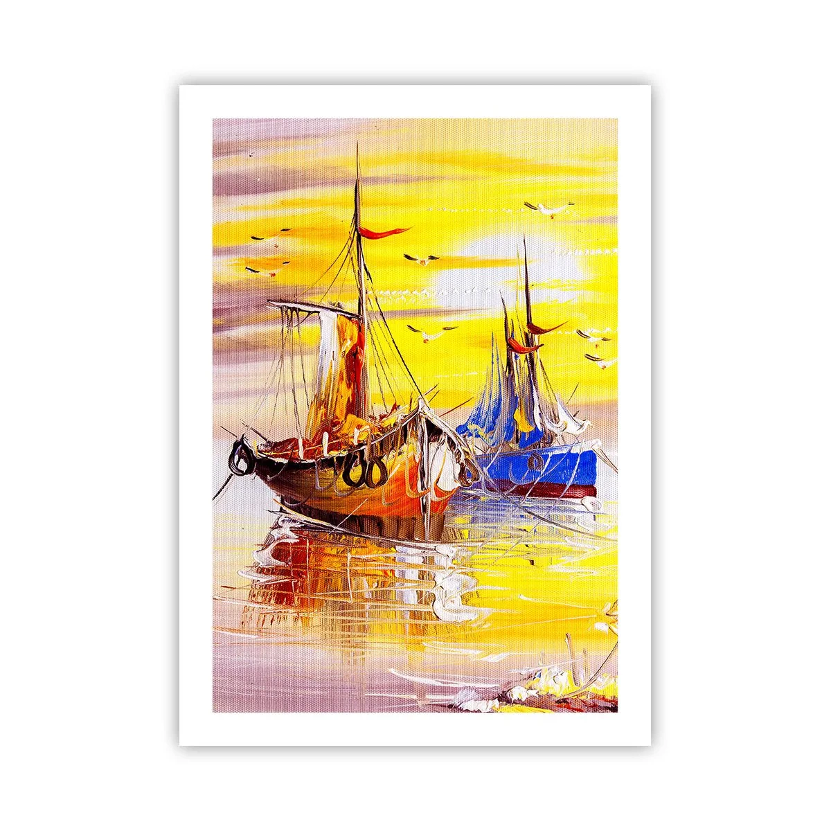 Poster - Een welverdiende rust in de haven - 50x70 cm