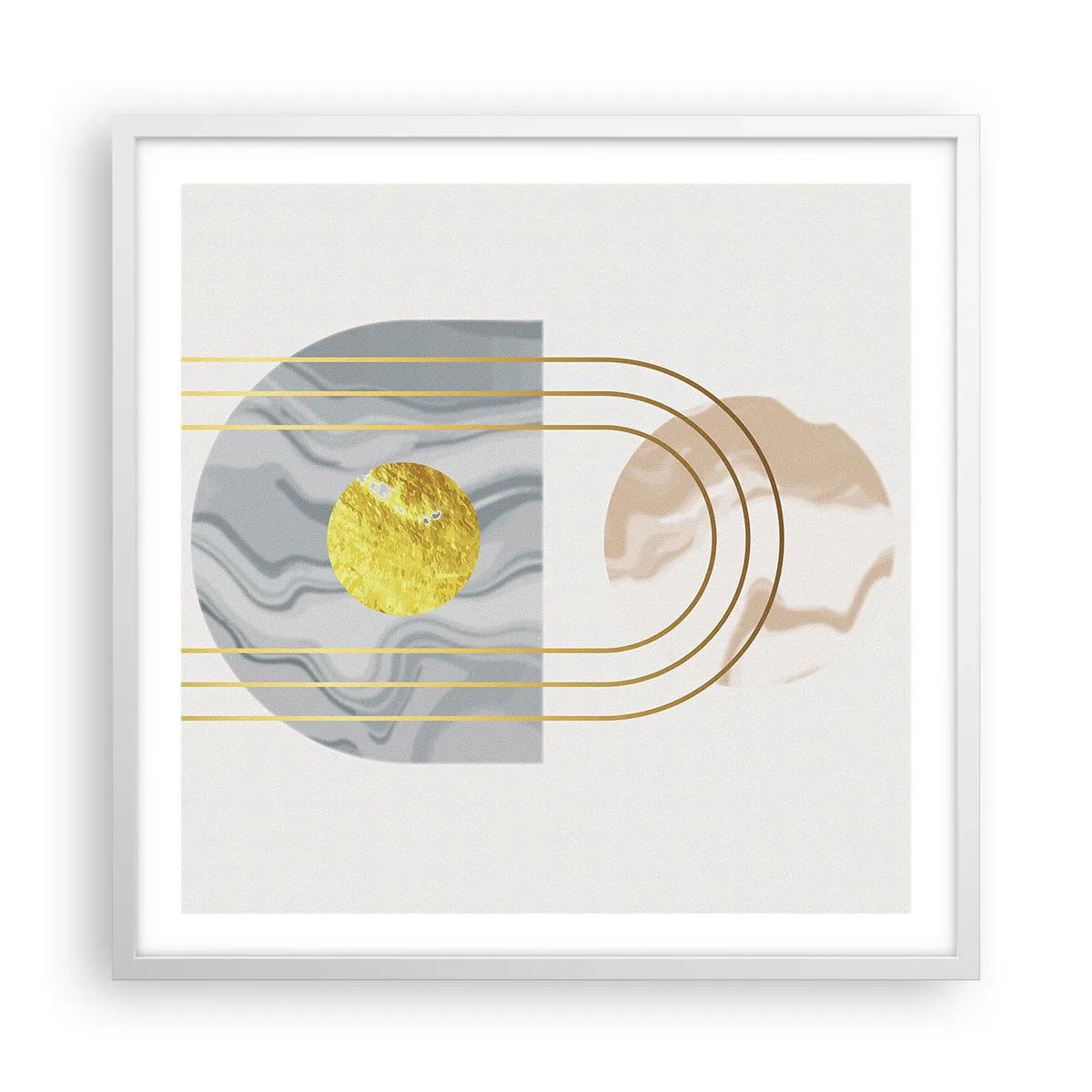 Poster in een witte lijst - Helderheid en schittering - 60x60 cm