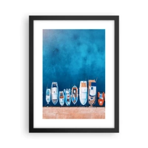 Poster in een zwarte lijst - In één rij - 30x40 cm