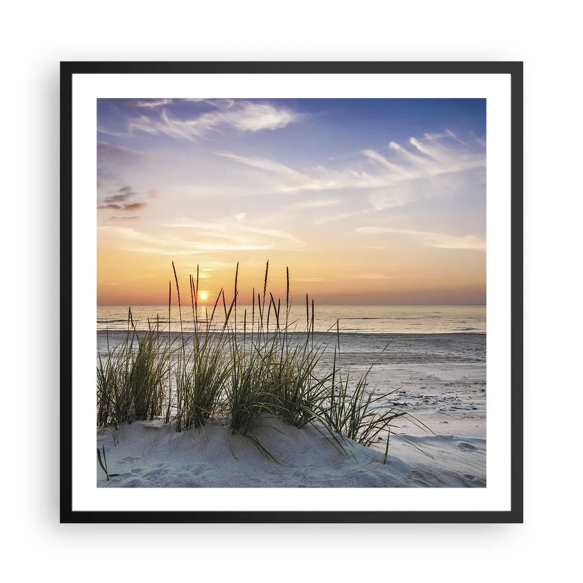 Poster in een zwarte lijst - Kijk, denk, voel - 60x60 cm