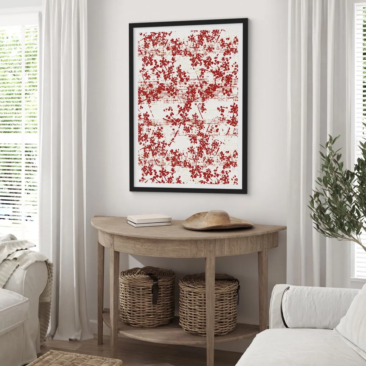 Poster in een zwarte lijst - Zoals oud calico - 61x91 cm