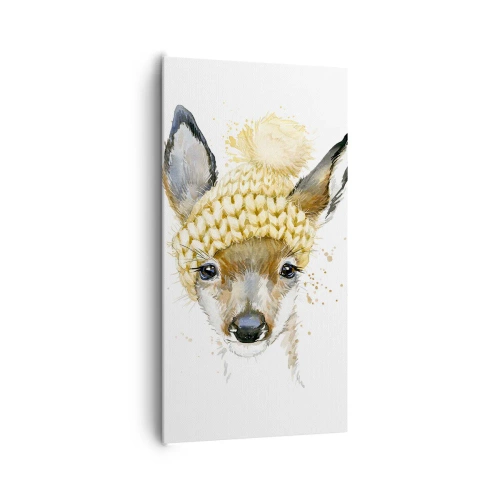 Schilderen op canvas - Voor de winter in een besneeuwd bos - 65x120 cm