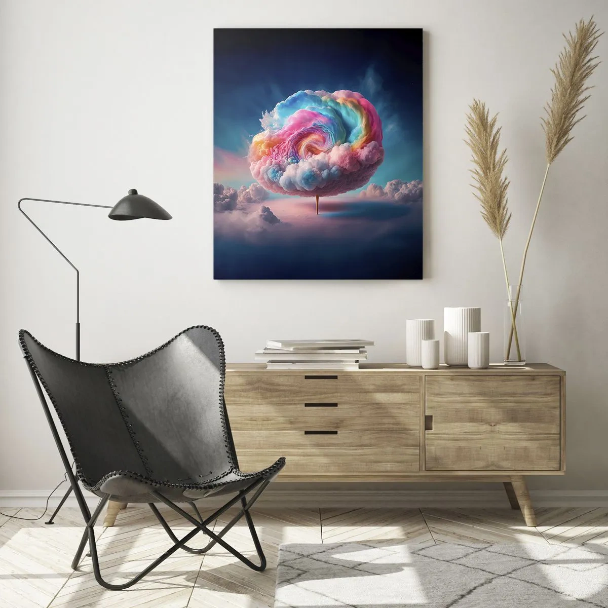 Schilderen op glas - De droom van een pretpark - 70x100 cm