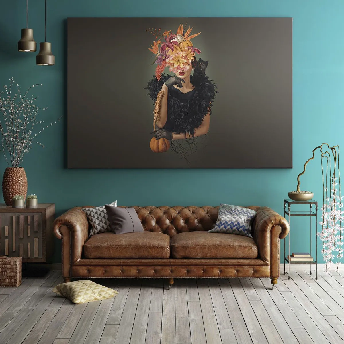 Schilderen op canvas - De spreuk van een heks - 100x70 cm