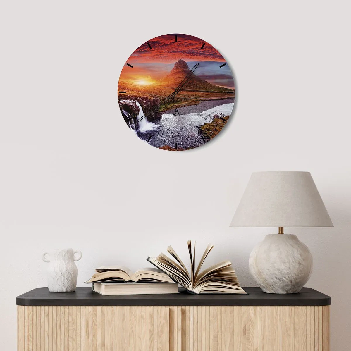Wandklok - Klok - Een zicht op Midden-aarde - 40x40 cm