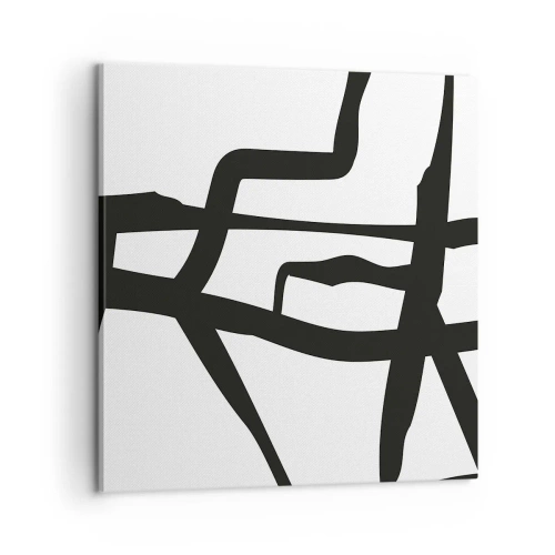 Schilderen op canvas - Zwart-wit ontwerp - 60x60 cm