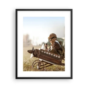 Poster in een zwarte lijst - Begin naar een droom - 40x50 cm