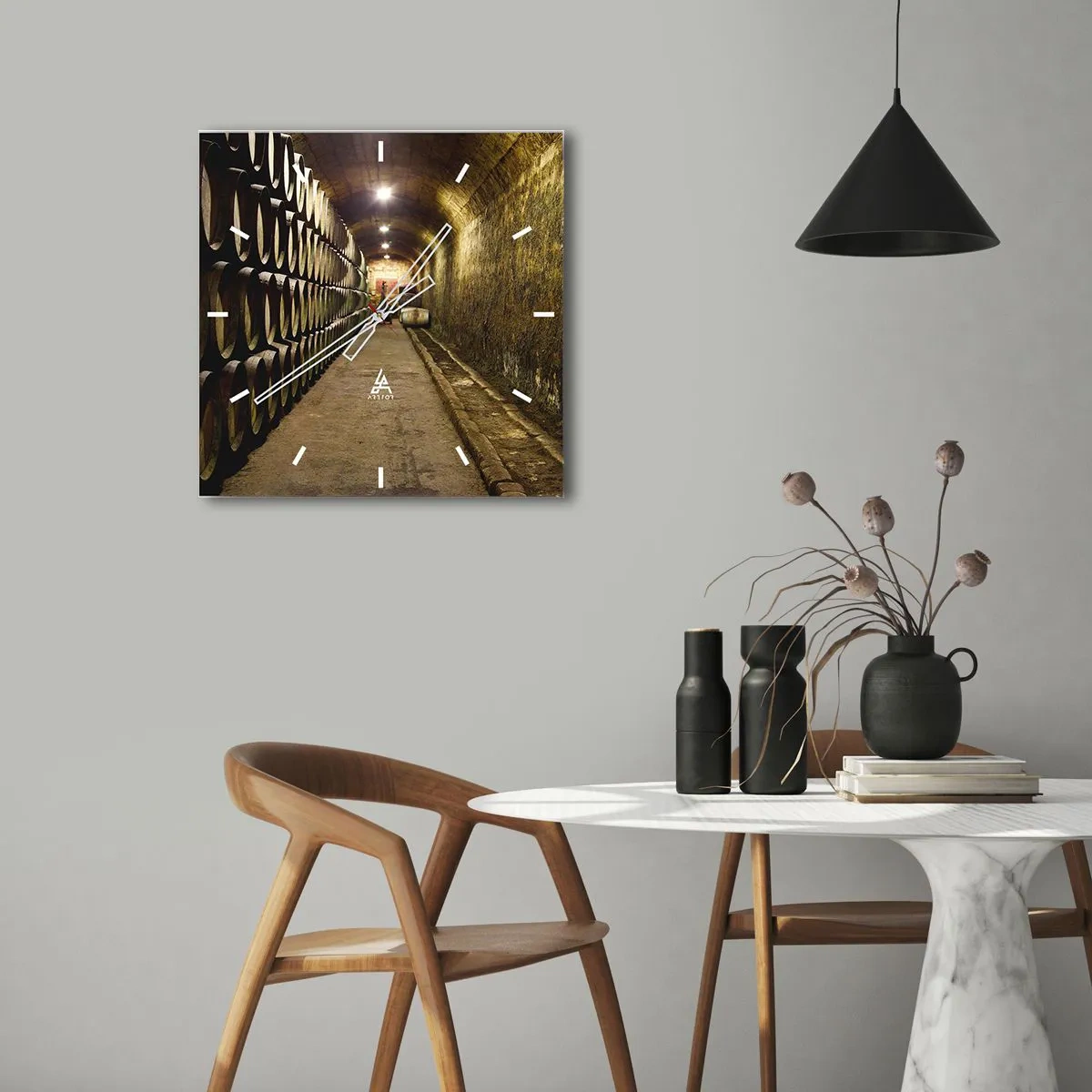 Wandklok - Klok - Het is goed om te gaan liggen - 30x30 cm