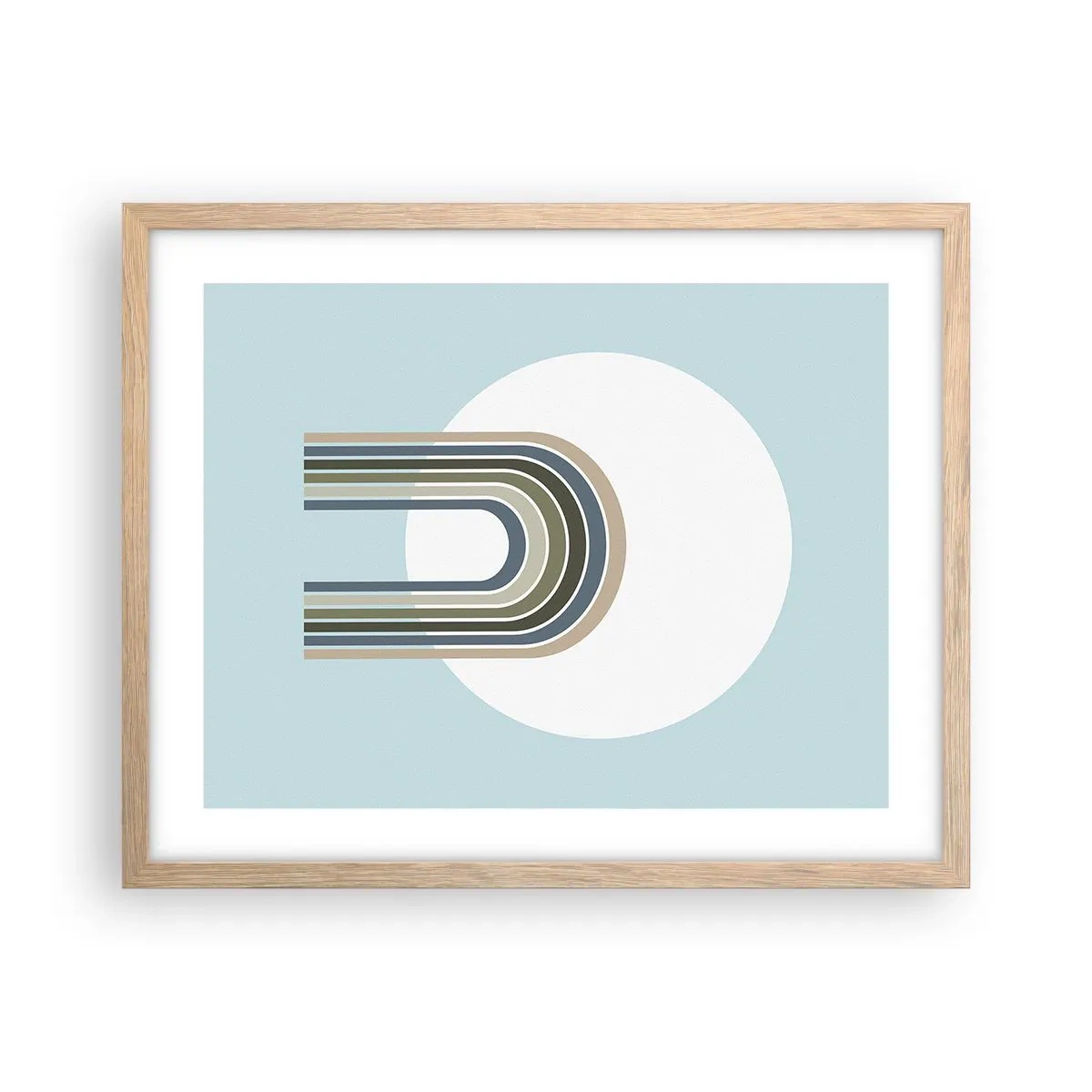 Een poster in een licht eiken lijst - Onweerstaanbare aantrekkingskracht - 50x40 cm