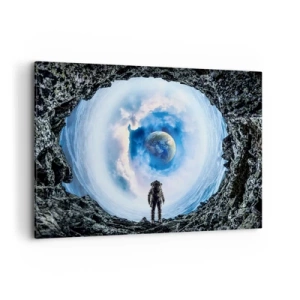 Schilderen op canvas - Het is niet ver van huis - 100x70 cm